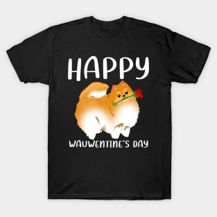 Pomeranian Love Happy Wauwentines Day Gift T-Shirt